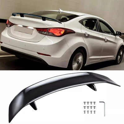 For 2012-2024 Hyundai Elantra 47" Rear Trunk Spoiler Racing GT Wing Gloss Black - Image 1 of 4