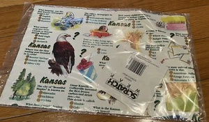 Vintage 1994 Unopened Scratch Wrap State Of Kansas Wrapping Paper New In Package - Picture 1 of 4