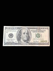 $100 bill (One Hundred Dollar Bill) - Series 2001 - Picture 1 of 2