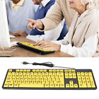 Wired Keyboard USB Keyboard Large Print Keys Comfortable Practical FN Multimedia