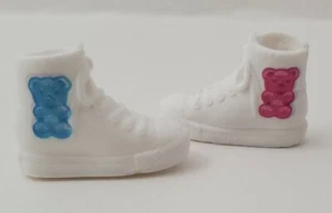 Mattel Barbie Doll White High Top Tennis Shoes Sneakers Gummy Bear Design - Picture 1 of 4