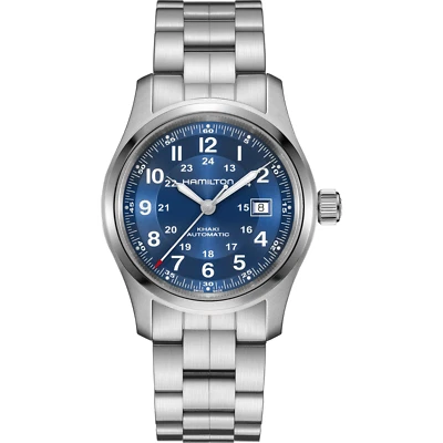 Nuevo reloj pulsera Hamilton Khaki Field automático esfera azul para hombre H70605140 Foto 1 de 3