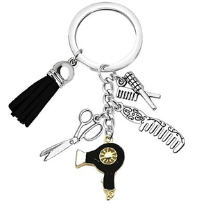 Friseur Geschenk Schlüsselanhänger Schere Keychain für Friseur Salon Schmuck - Bild 1 von 8