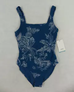 Carve Designs Swimsuit Womens Extra Small Blue Floral Skye Compession One Piece - Picture 1 of 14