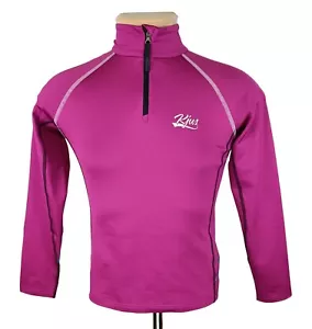 KJUS Girls Pink 1/4 Zip Long Sleeve Fleece Midlayer Shirt Size 152 (11-12 Years) - Picture 1 of 12