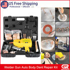 Auto Body Dent Repair Kit 800VA Electric Stud Welder Gun w/ Puller Hammer Yellow