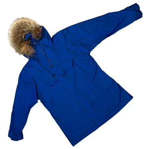 (Germany) Plain Weave Mink Hooded Climbing Jacket Blue : M - Picture 1 of 5