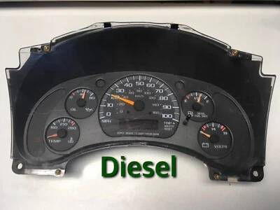 Chevy Express Van 3500 1999-2001 velocímetro calibre clúster, diésel Foto 1 de 4