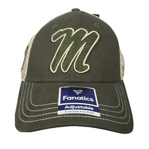 New Ole Miss Green Mississippi One Fit Adjustable Baseball Hat Trucker Cap