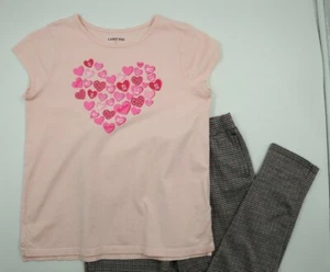Girls Lands' End Wonder Nation 2 Pc Graphic T-Shirt Pants Outfit Set Size Large - Picture 1 of 11