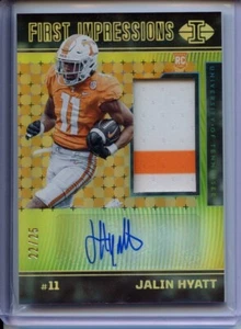 Panini Autographed Memorabilia #II-JH Jalin Hyatt / (AU, MEM, RC) - Picture 1 of 2