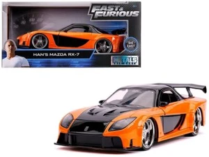 Han's Mazda RX-7 RHD (Right Hand Drive) Orange and Black "Fast & Furious" Movie - Picture 1 of 1