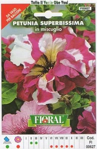 PETUNIA SUPERBISSIMA IN MISCUGLIO - DA VASO PER BALCONI-FLORAL - BUSTA SEMENTI - Bild 1 von 1