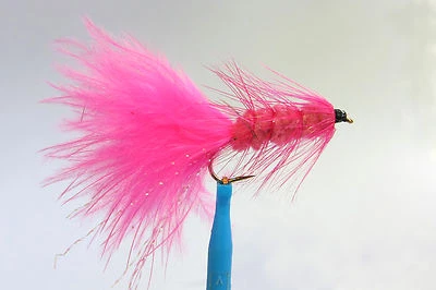 PECHETRUITE 1 x Mouche Streamer Wooly Bugger ROSE H10 pink fly fishing fliegen lac riviere