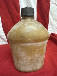 EXC ORIG 1943 US WW2 ETHOCEL PLASTIC CANTEEN, FLAT-TOP CAP MACK MOLDING A097 - Picture 1 of 9