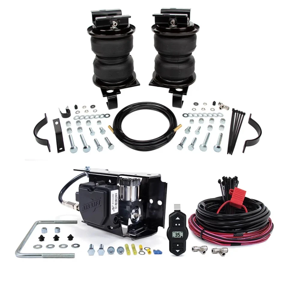Air Lift LoadLifter Air Springs & WirelessOne Compressor for 01-10 Sierra 2500HD - Изображение 1 из 4