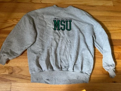 Moletom feminino bordado gráfico faculdade MSU tamanho pequeno - Imagem 1 de 4