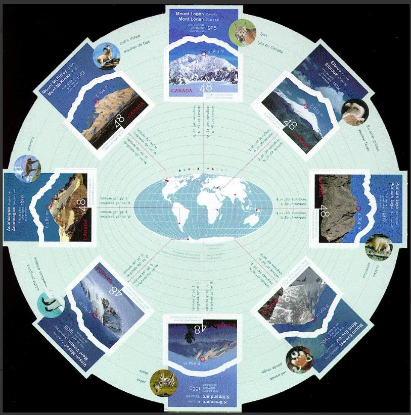 CANADA - 2002 - MOUNTAINS Pane of 8 - Sc #1960 MNH XF - Image 1 of 1