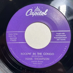 Rockabilly 45 Hank Thompson Capitol “Rockin In The Congo/I Was The First One” - Picture 1 of 4