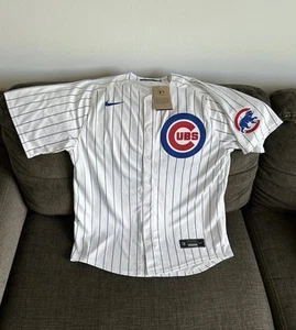 Camiseta deportiva Nike auténtica a rayas de los Chicago Cubs Seiya Suzuki #27 MLB para hombre talla: L - Imagen 1 de 8