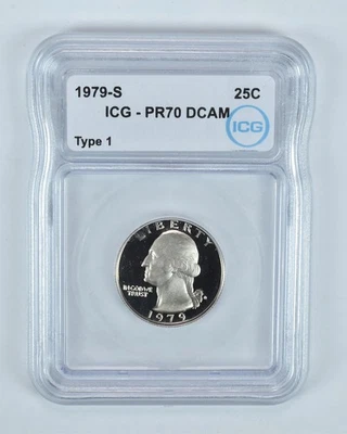 1979-S Washington Quarter Type 1 PR70 DCAM ICG *0565 - Image 1 of 4