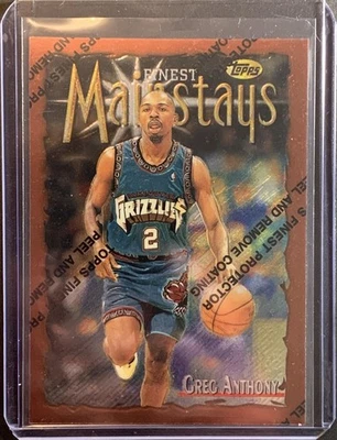Tarjeta de baloncesto 1996-97 Finest Mainstays #212 Greg Anthony Vancouver Grizzlies Foto 1 de 2