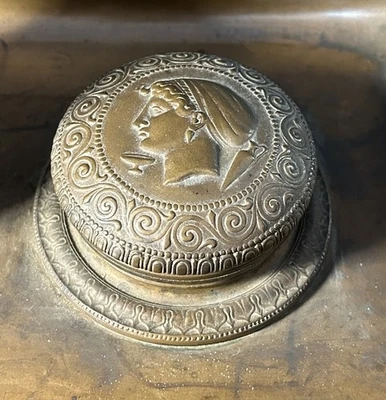 F. Barbedienne Bronze-Tintenzeug Frankreich 19. Jh. Antik Original - Bild 1 von 4