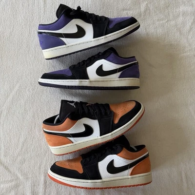 Nike Air Jordan 1 Baixo Quebrado Backboard Court Roxo Pacote Tamanho 10.5 - Imagem 1 de 4