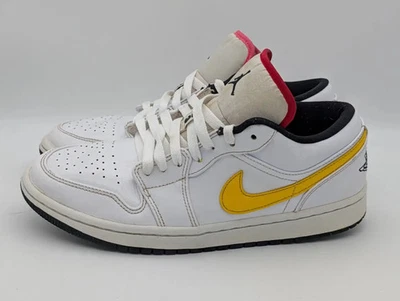 Zapatillas deportivas Air Jordan 1 Low CW7009-100 EE. UU. 8 blancas multicolores retro atléticas Foto 1 de 4