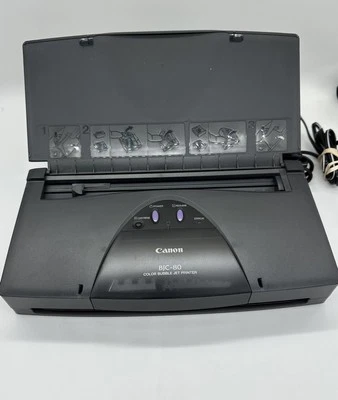 Canon BJC-80 Mobile Desktop Color Printer K10156 & Power Adapter  - Image 1 of 4