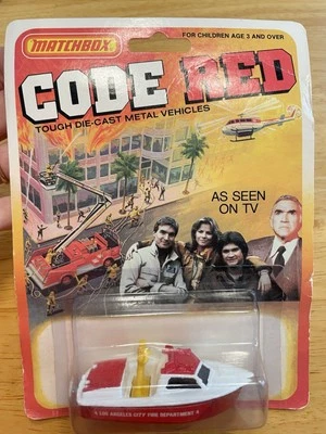 Спичечный коробок 1981 винтажный код красный пожарной охраны пожарной лодки MOSC изящный - Изображение 1 из 4