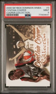 2000 SKYBOX DOMINION WNBA #3 CYNTHIA COOPER COLLECTION PSA 9 Houston Comets - Image 1 of 2