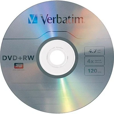 10 Verbatim 4X Blank DVD+RW Logo Branded 4.7GB Rewritable DVD Disc 94834 - Image 1 of 3