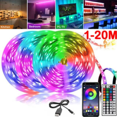 5M 10M 20M LED Strip Lights 5050 5M RGB Light Colour Changing Tape Cabinet - Image 1 of 4