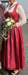 Sportalm Designer Dirndl Swarovski 42 rot FESTLI., Hochzeit, Brautdirndl,wie Neu - Bild 1 von 12