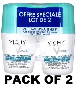 Vichy 48H Intensive Anti-perspirant anti-white and yellow mark deodorant 2x50ml - Picture 1 of 1