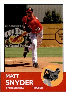 2016 Fargo-Moorhead RedHawks Team Issue #21 Matt Snyder Albany New York NY Card