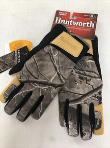 Huntworth Hidd'n Camo Stealth Hunting Gloves Non Slip Scent Control Quiet Medium - Picture 1 of 4