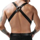 Men Clothing Suspender Back Belt Metal Rivet Chest Strap Leather Belt