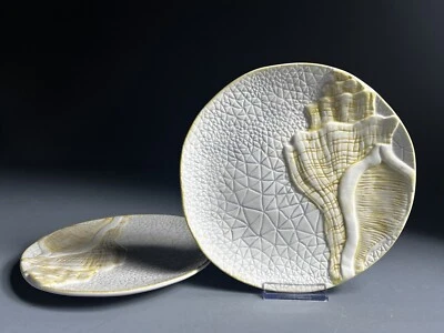 Cracker Barrel Seashell Salad Plates - New - Set of 2 - Gift - Image 1 of 4