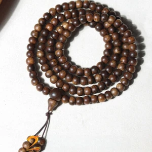 6mm×128pcs Phusen Red Earth Agarwood nine-minute heavy bracelet Buddhist beads - Picture 1 of 11