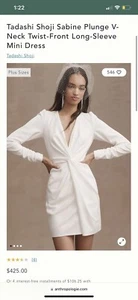 Tadashi Shoji Größe S - Braut Minikleid mit tiefem Ausschnitt - Bild 1 von 6
