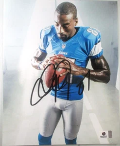 Calvin Johnson / Autographed 8 x 10 Detroit Lions Color Publicity Photo / COA - Picture 1 of 5