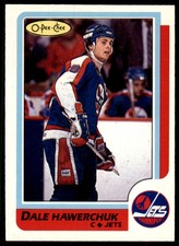 1986-87 O-PEE-CHEE DALE HAWERCHUK . WINNIPEG JETS #74