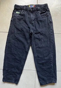 Jeans Empyre uomo ultra larghi neri denim skate streetwear larghi retrò taglia 25 - Foto 1 di 16