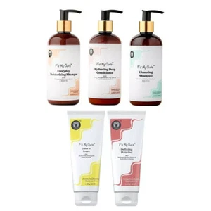 fix My Curls Curl Kit Shampoo Conditioner Curl Defining Cream Gel (pack of 5) - Picture 1 of 4