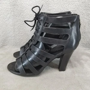 Lauren Ralph Lauren Shoes Womens Size 9B Larisa Black Heel Gladiator Sandals - Picture 1 of 10