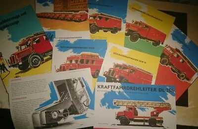 DDR Feuerwehr, Katalog-Konvolut, Mit Rettungsfahrzeugen & Drehleiter DL 25 • 8.90€