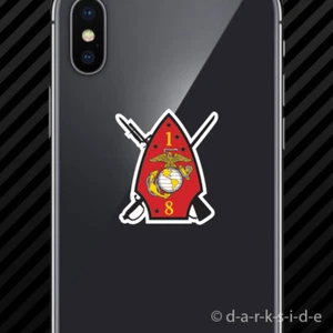 (2x) 1st Battalion 8th Marine Regiment USMC V2 Cell Phone Sticker Marines Corp - Picture 1 of 1