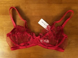 Agent Provocateur Red Jayce Floral Lace Bra 36D - Picture 1 of 8
